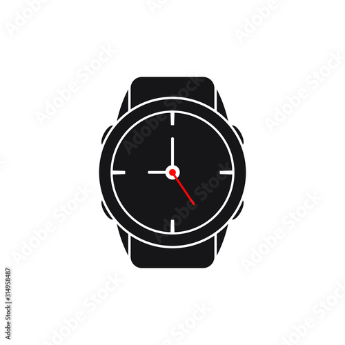 Wristwatch icon design isolated on white background. Vector illustration