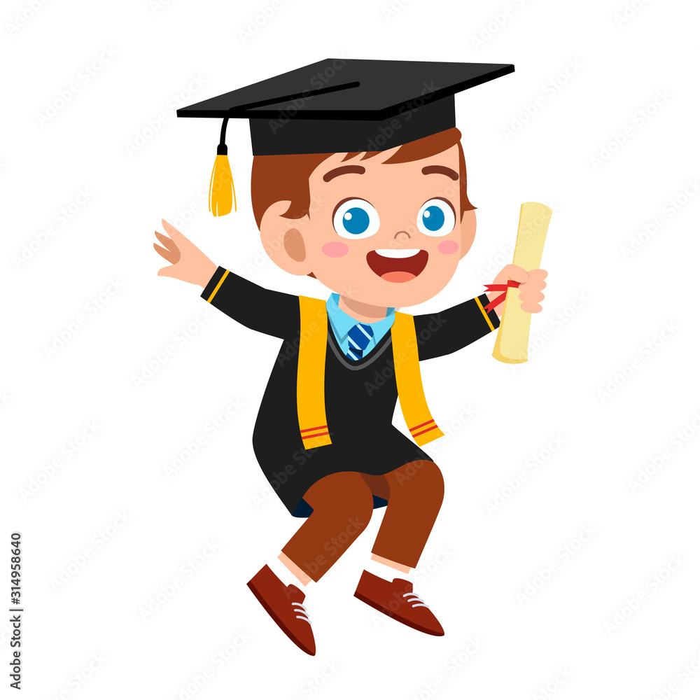 happy cute little kid boy graduate from school happy cute little kid boy graduate from school