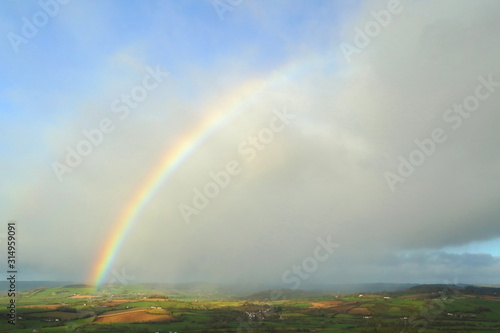 Rainbow over Axe Valley in East Devon