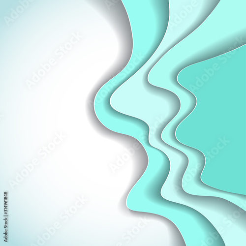 Abstract paper cut vector background
