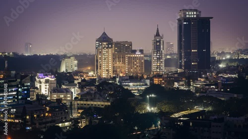 Wallpaper Mural India, Karnataka, Bangalore (Bangaluru), capital of the state of Karnataka, city skyline time lapse Torontodigital.ca