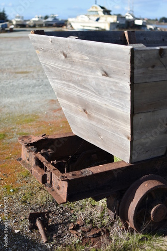 An old cart used for salt production in Moss Landing