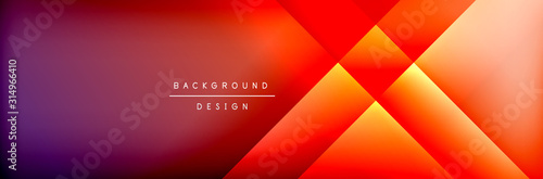Abstract background - squares and lines composition created with lights and shadows. Technology or business digital template