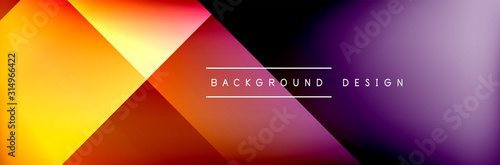 Abstract background - squares and lines composition created with lights and shadows. Technology or business digital template