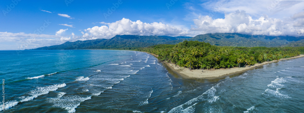 Beautiful Uvita Beach, Costa Rica, Puntarenas. - obrazy, fototapety, plakaty 