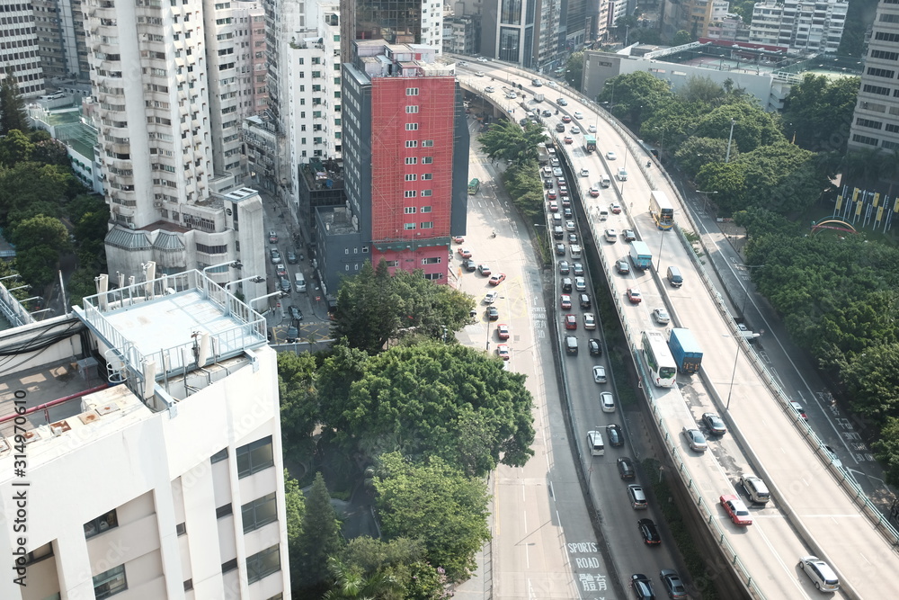 Fototapeta premium aerial view of the city