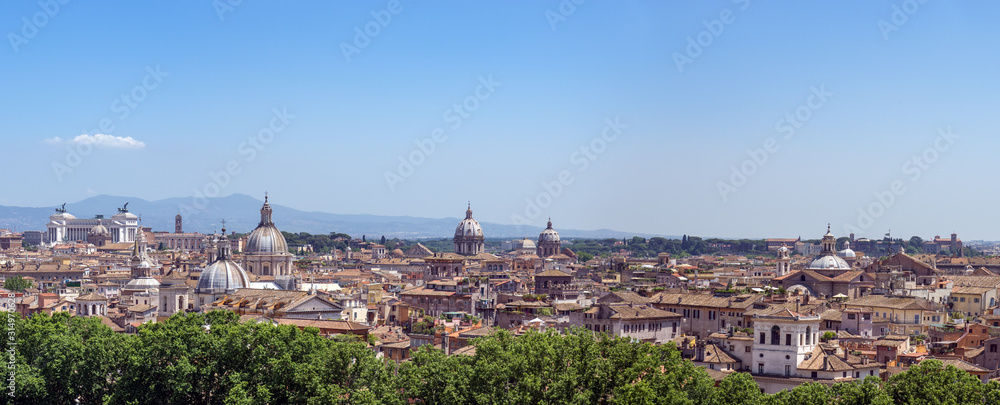Panoramic view of Rome from Castel Sant'Angelo - Rome, Italy