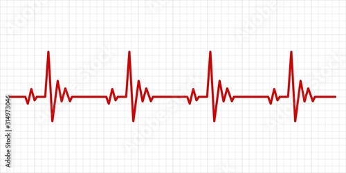 Heartbeat electrocardiogram background