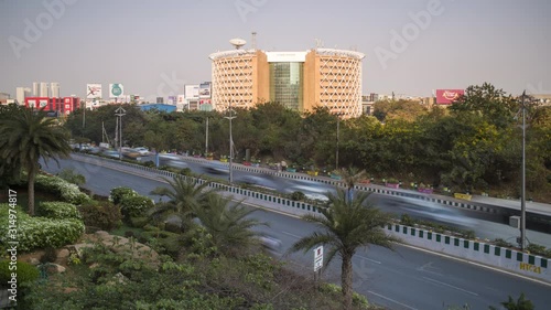 India, Hyderabad, capital of Telangana State, (Andhra Pradesh), Hi Tech City, India's IT centre - time lapse