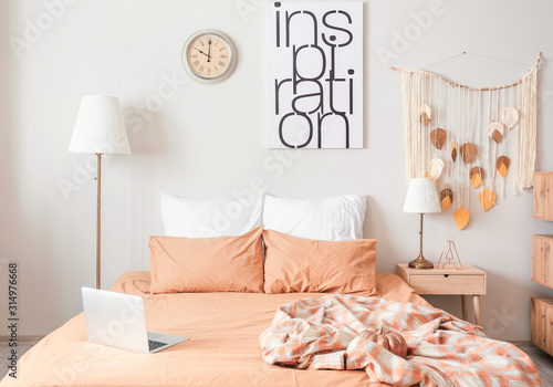Stylish interior of room wi...