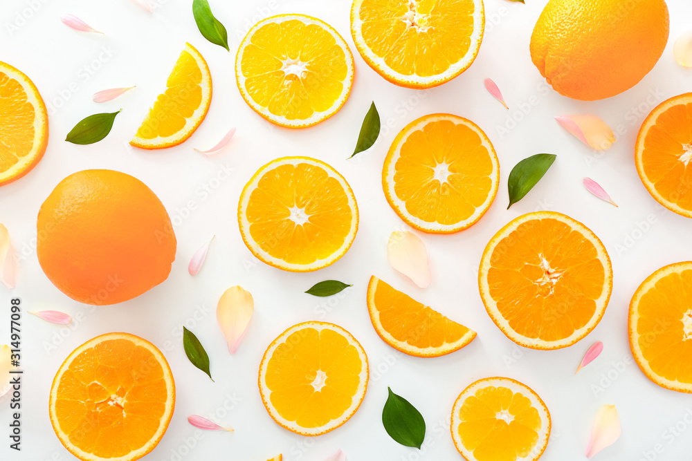 Sweet oranges on white background Sweet oranges on white background