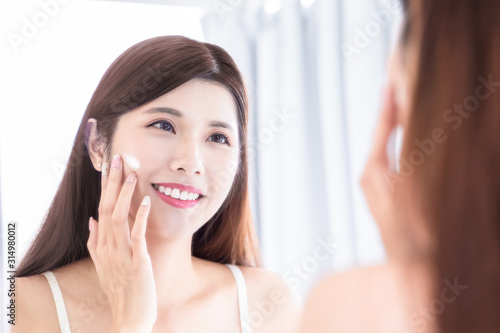 beauty woman with skincare concept