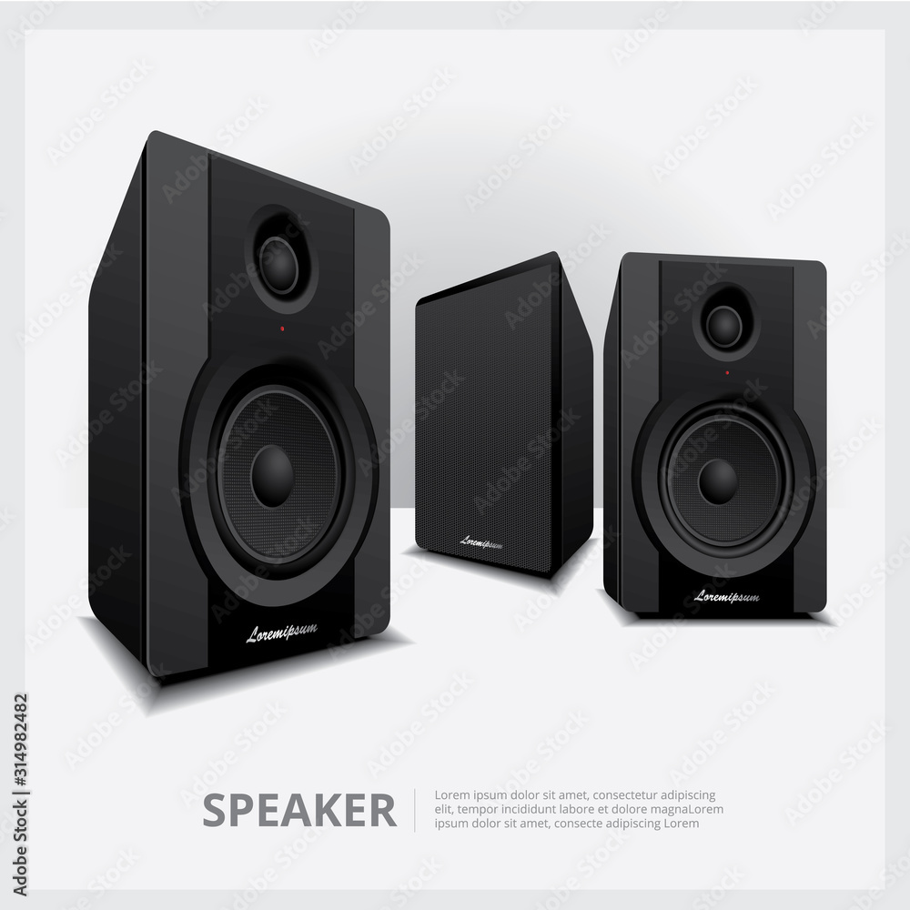 Loud Speakers isolated vector illustration Loud Speakers isolated vector illustration