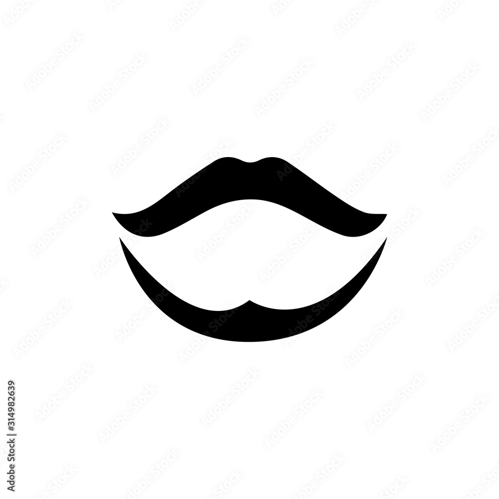 Mustache icon vector ilustration template Mustache icon vector ilustration template