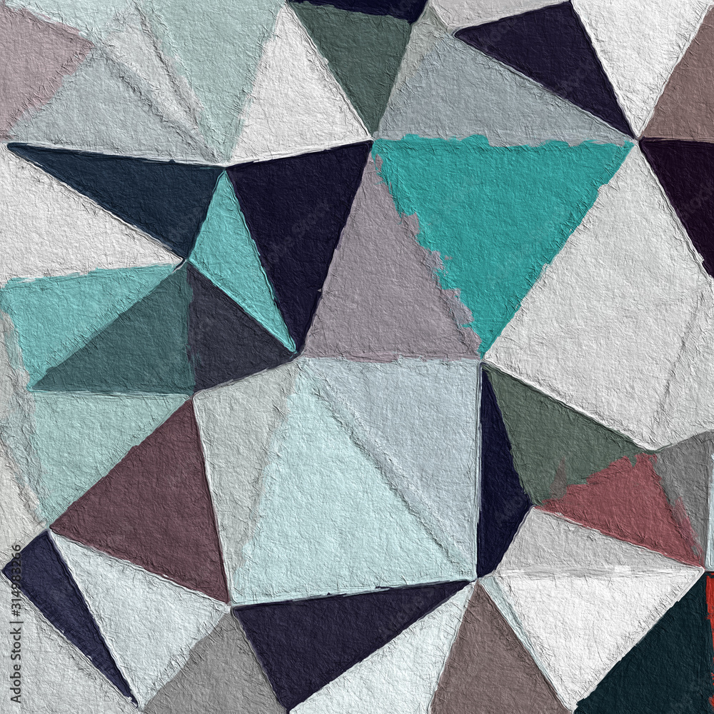 Colorful triangles pattern with a grainy texture background. Background texture wall and have copy space for text. Picture for creative wallpaper or design art work. Colorful triangles pattern with a grainy texture background. Background texture wall and have copy space for text. Picture for creative wallpaper or design art work.