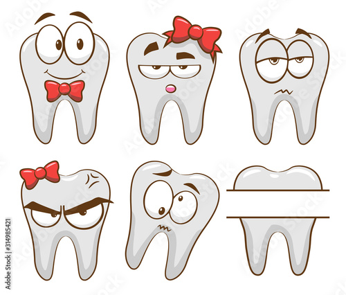tooth vector set collection graphic clipart design