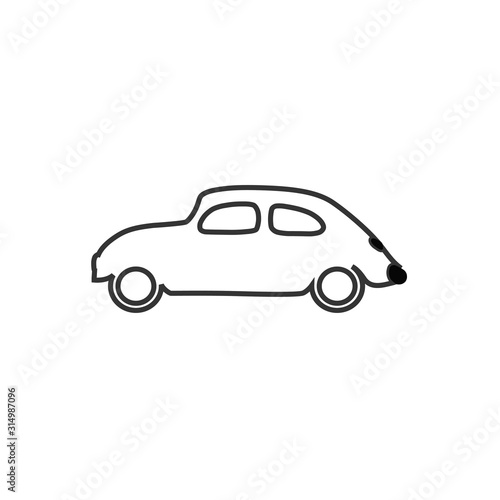 old car beatle icon vector photo
