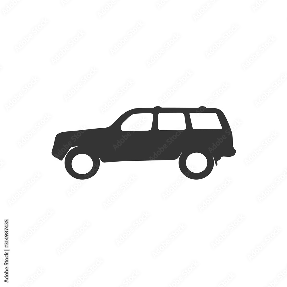 SUV car icon vector