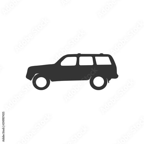 SUV car icon vector