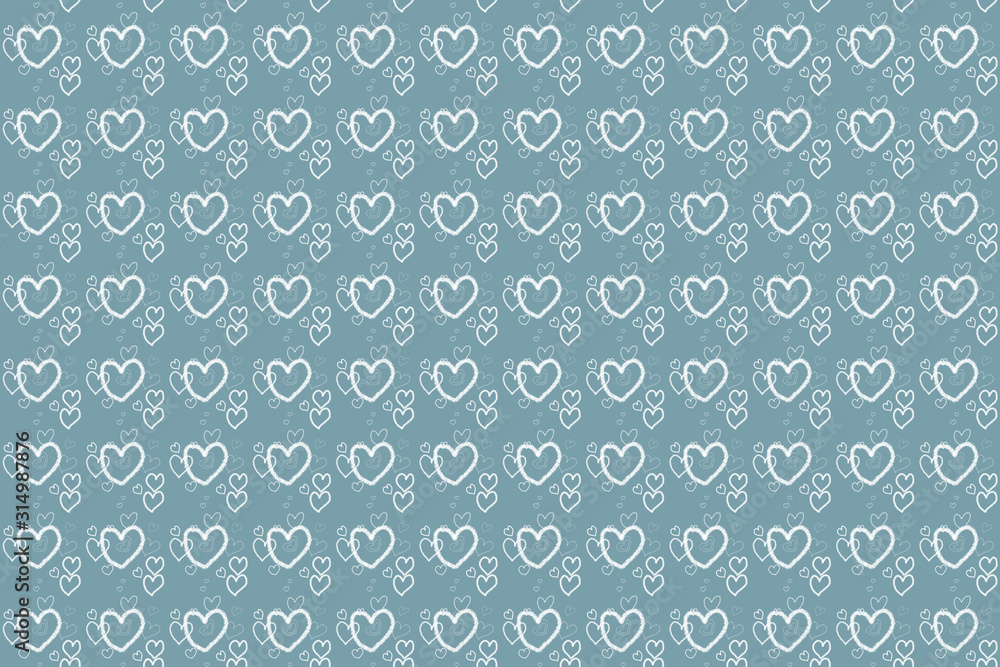 Many hearts on a seamless white background Many hearts on a seamless white background