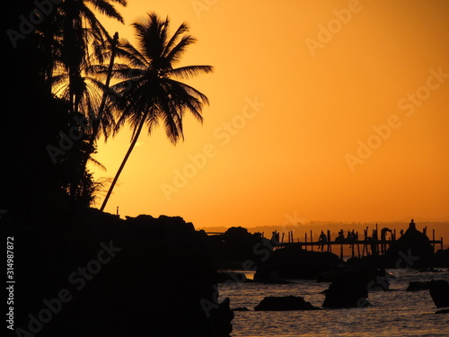 sunset on the beach