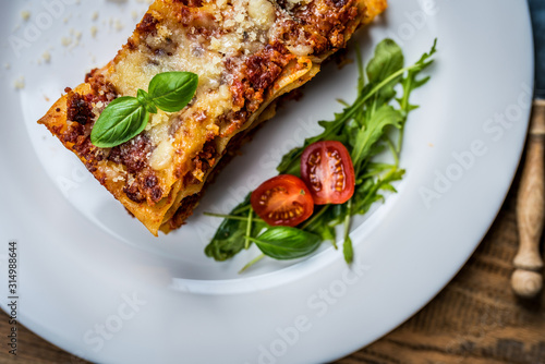 Italian pasta lasagne photo