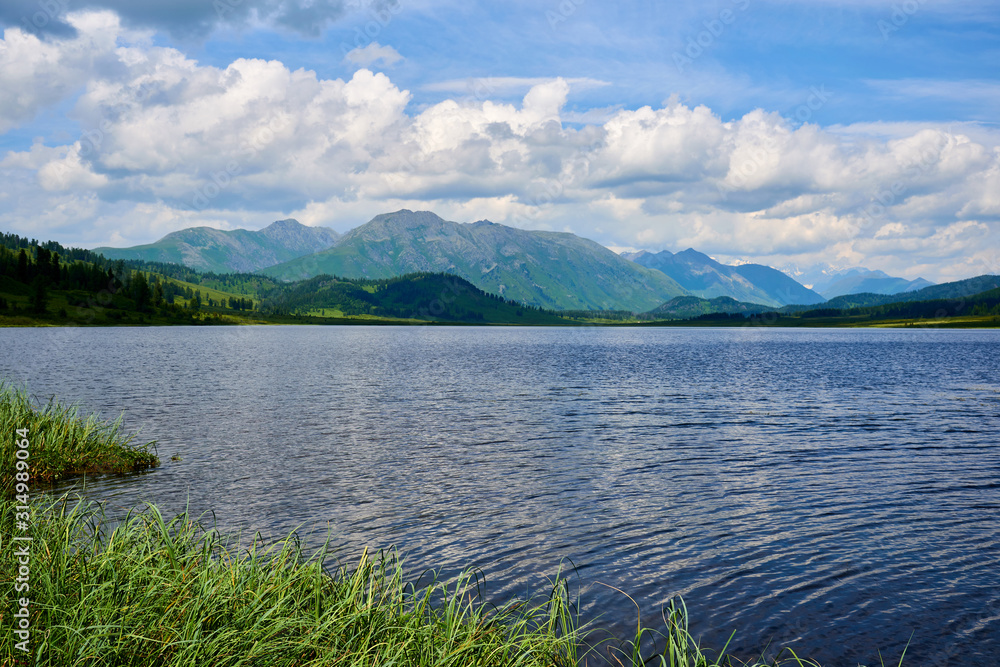 Yazevoe Lake in Altai mountains. Katon-Karagay National Park.  Kazakhstan.