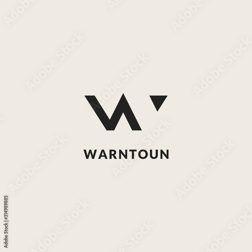 letter W logo with a beautiful and simple design