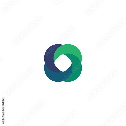 letter O logo with an elegant monogram design