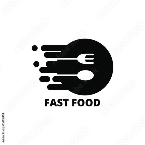 fast food logo like icon design template. very simple, unique and modern design. suitable for cafe, restaurant and culinary business - vector illustration