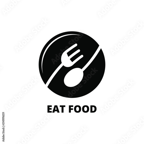 food center logo like icon design template. very simple, unique and modern design. suitable for cafe, restaurant and culinary business - vector illustration