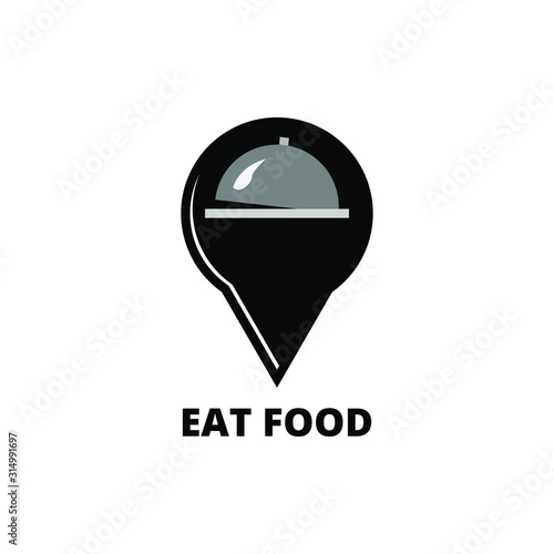 food center logo like icon design template. very simple, unique and modern design. suitable for cafe, restaurant and culinary business - vector illustration