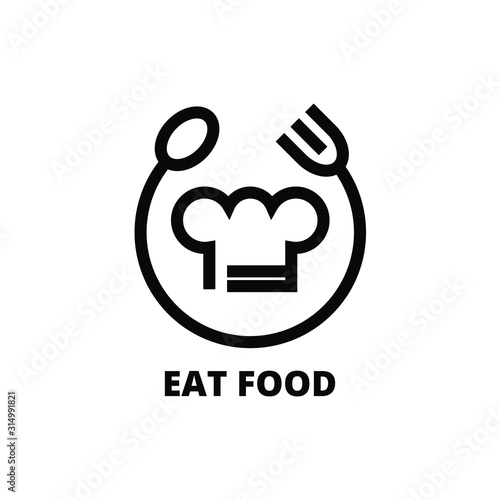 food logo like icon design template. very simple, unique and modern design. suitable for cafe, restaurant and culinary business - vector illustration