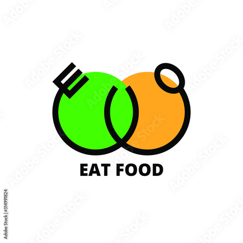 food logo like icon design template. very simple, unique and modern design. suitable for cafe, restaurant and culinary business - vector illustration