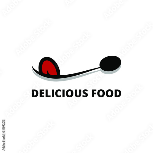 delicious food logo like icon design template. very simple, unique and modern design. suitable for cafe, restaurant and culinary business - vector illustration