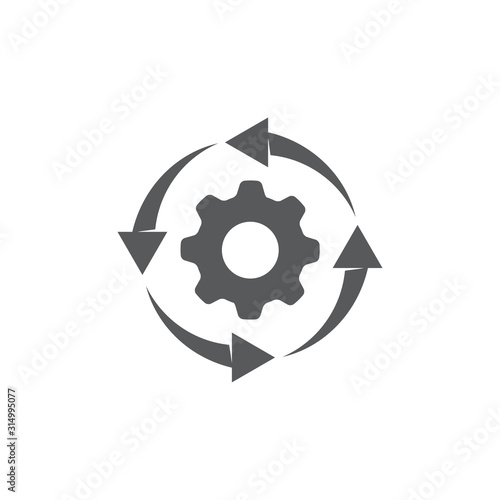 Process icon on white background