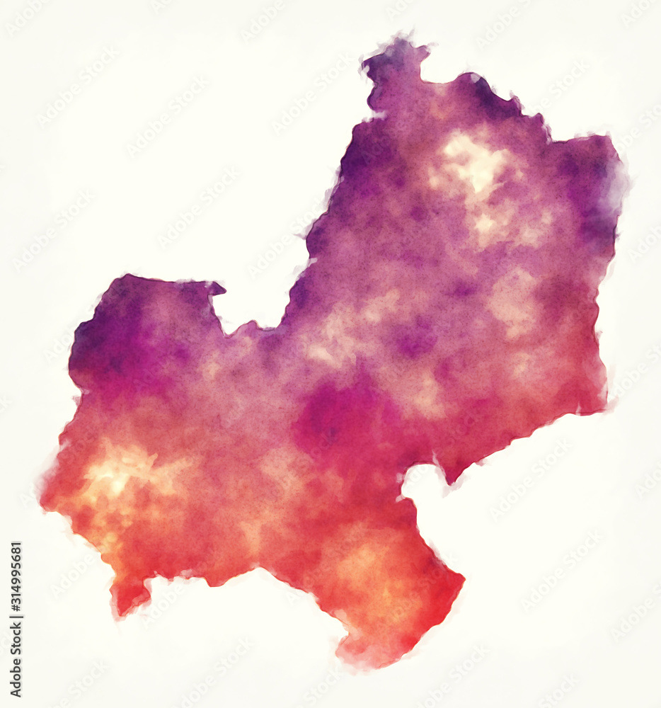 Edo state watercolor map of Nigeria Edo state watercolor map of Nigeria