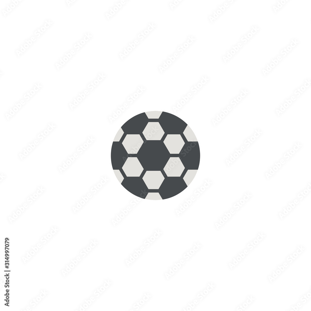 Football ball soccer championship stadium game flat icon vector symbol illustration Football ball soccer championship stadium game flat icon vector symbol illustration