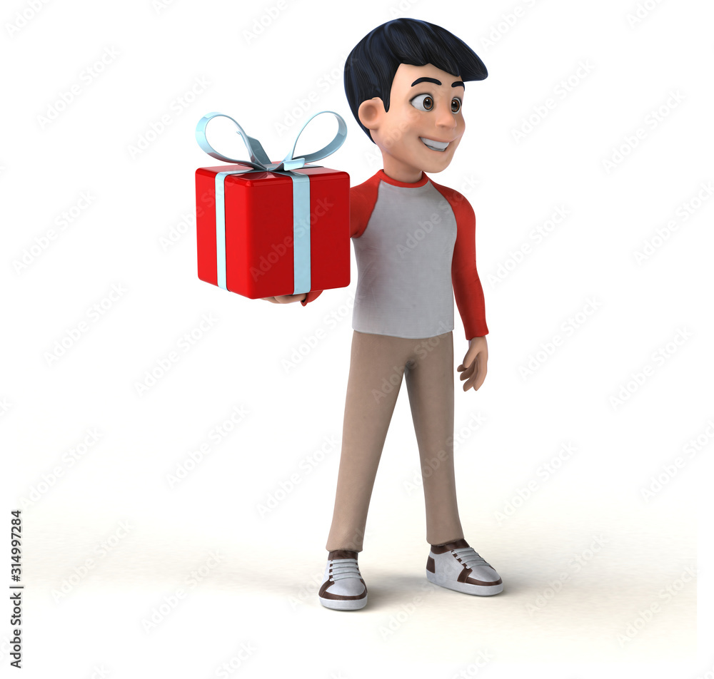 Fun 3D Asian teenager with a manga style Fun 3D Asian teenager with a manga style