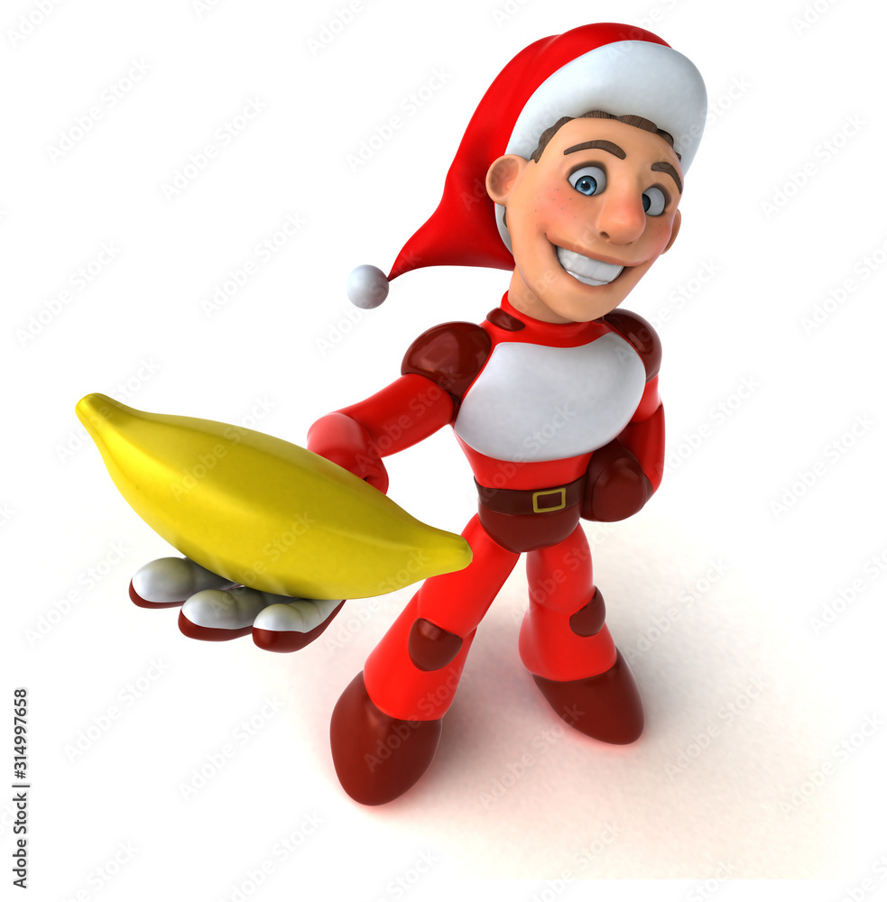 Fun Super Santa Claus - 3D Illustration Fun Super Santa Claus - 3D Illustration
