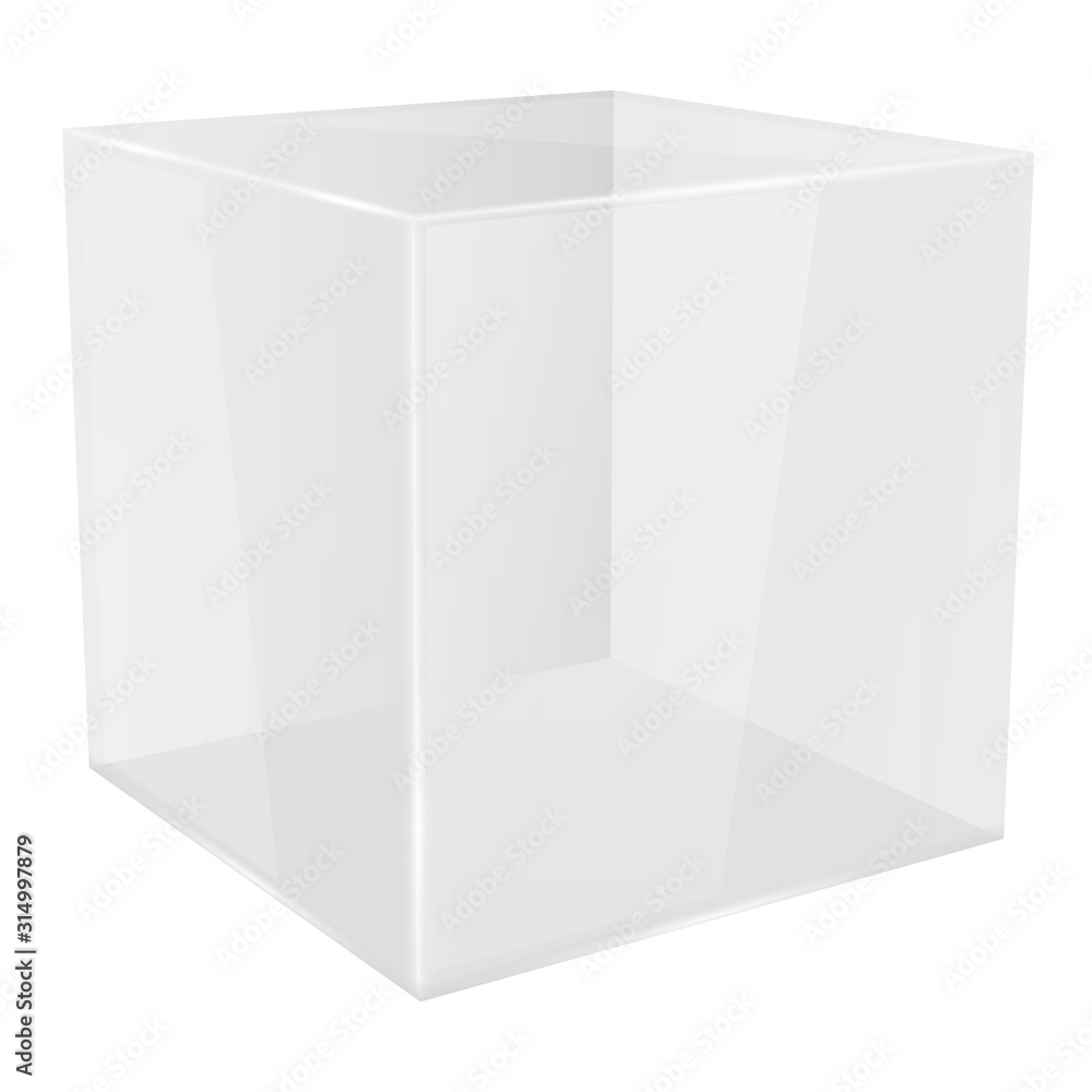 transparent cube glass geometrical plexiglass Stock Photo - Alamy