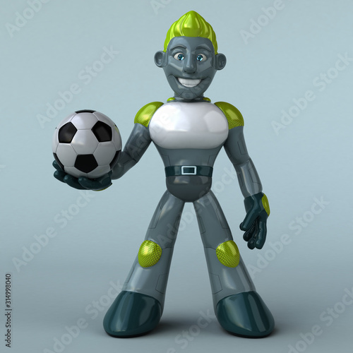 Green Robot - 3D Illustration