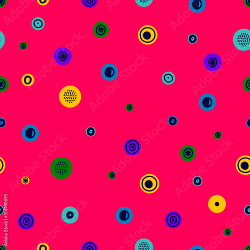 Cute polka dots. Abstract seamless pattern. Can be used in textile industry, paper, background, scrapbooking.