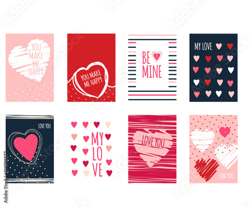 Set of Valentine's day banners