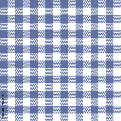 Gingham check plaid tartan pattern. Herringbone texture.