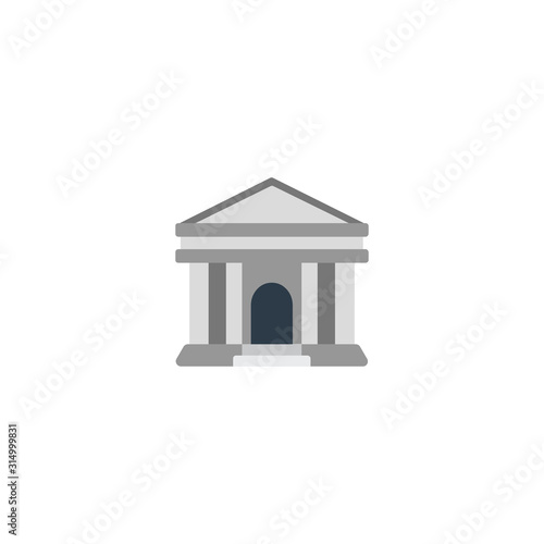 Classical building vector flat icon. Isolated Government, Department House emoji illustration 