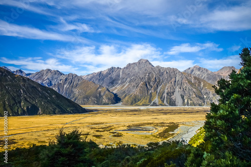 Mount Cook valley landscape, New Zealand © daboost