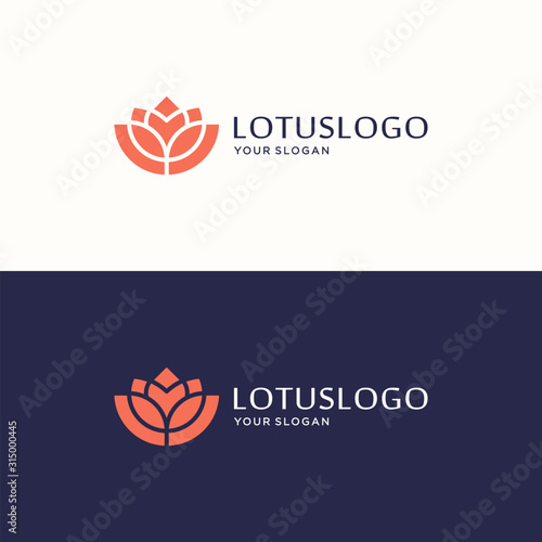 Lotus flower logo and icon design concept.