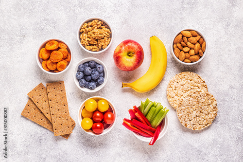 Wallpaper Mural Healthy snack concept, top view. Torontodigital.ca