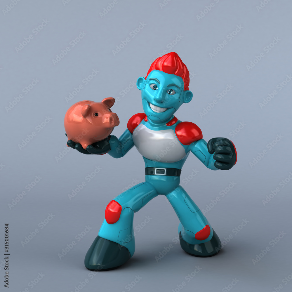 Red Robot - 3D Illustration Red Robot - 3D Illustration